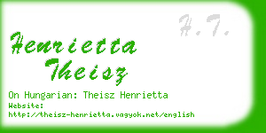 henrietta theisz business card